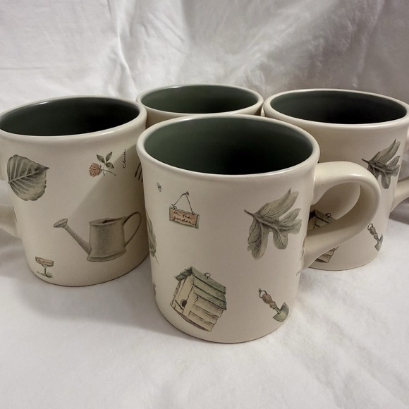 Pfaltzgraff Other - 4 Pfaltzgraff NATUREWOOD Coffee MUGS 12 oz Cups Stoneware Gardening Excellent